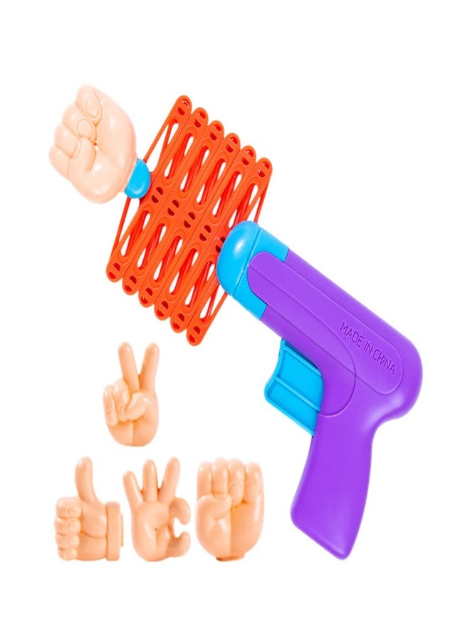 VOSAREA Retractable Fist Hand Prank Prop Plastic Spring Fist Shooter Extendable Arm Grabber Fists Reacher 4 Gestures Shooters Retractable Party Trick Prop for Halloween Chirstmas Party - Image 1